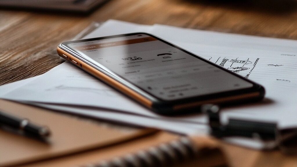 Smartphone auf einem Tisch