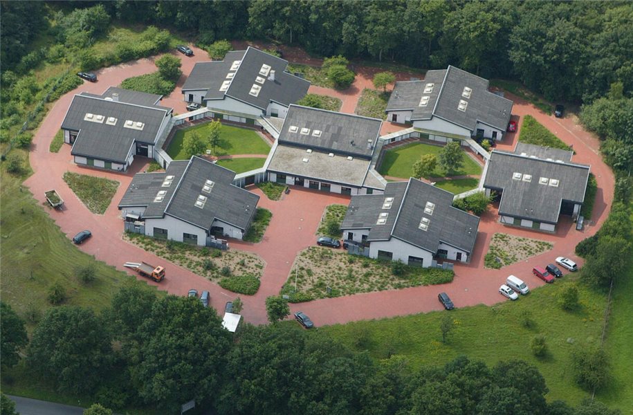 Luftbild vom Grafschafter TechnologieZentrum GmbH in Nordhorn, Enschedestraße 14.