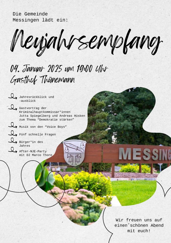 Messinger Neujahrsempfang 2025: Gemeinschaft und Ausblick im Gasthof Thünemann