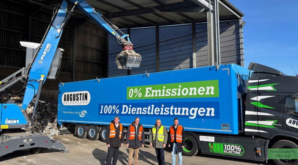 CO₂-neutrale Abfalllogistik: Landkreis Emsland setzt auf Elektro-LKWs