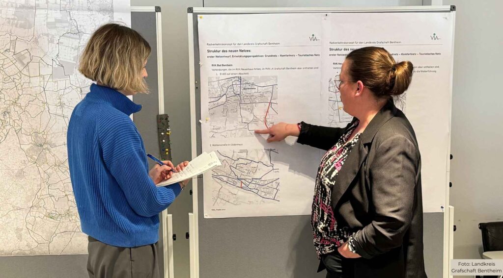 Ausschnitt aus dem Auftaktworkshop zur Fortschreibung des Radverkehrskonzeptes. Foto: Landkreis Grafschaft Bentheim