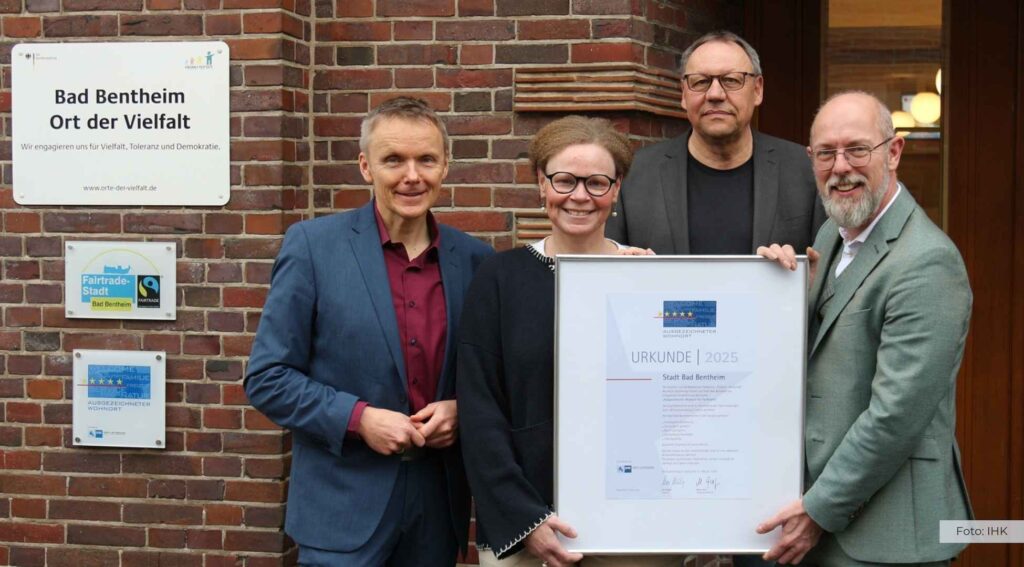 Bad Bentheim bleibt ein "Ausgezeichneter Wohnort für Fachkräfte"