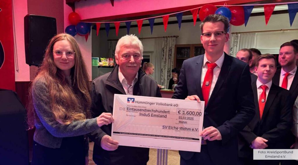 SV Eiche Wehm spendet 1.600 Euro für Inklusionsinitiative InduS