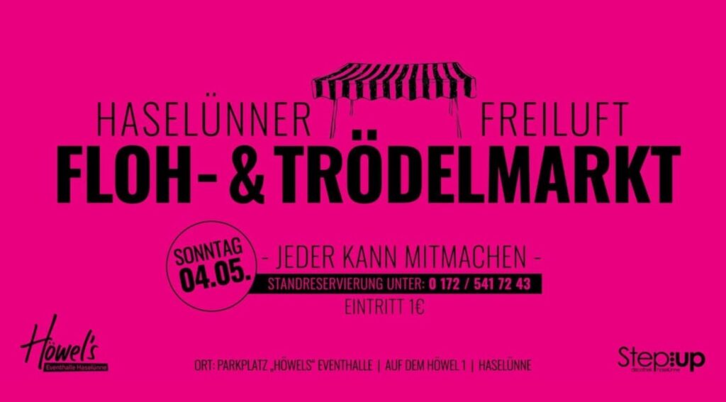 Flohmarkt in Haselünne bei der Step Up Discothek – Trödelspaß für die ganze Familie
