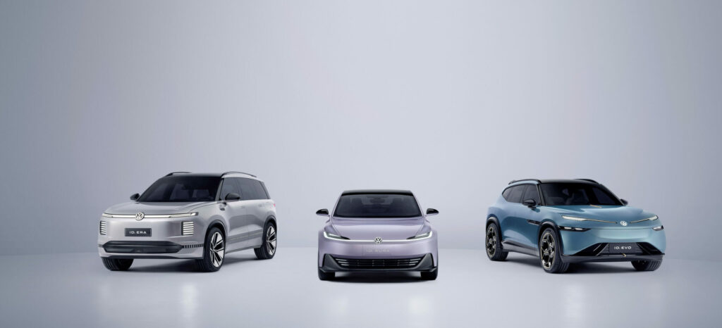 World premiere: Volkswagen unveils in Shanghai (from left) the c