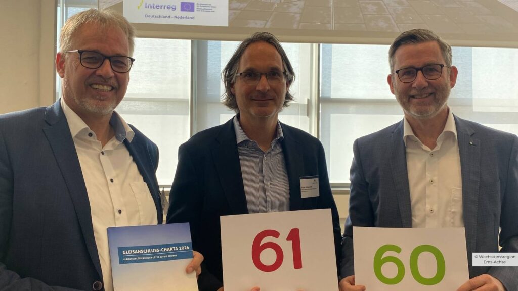 Schiene im Fokus: Ems-Achse und Grafschafter Wirtschaftsvereinigung treten Gleisanschluss-Charta bei