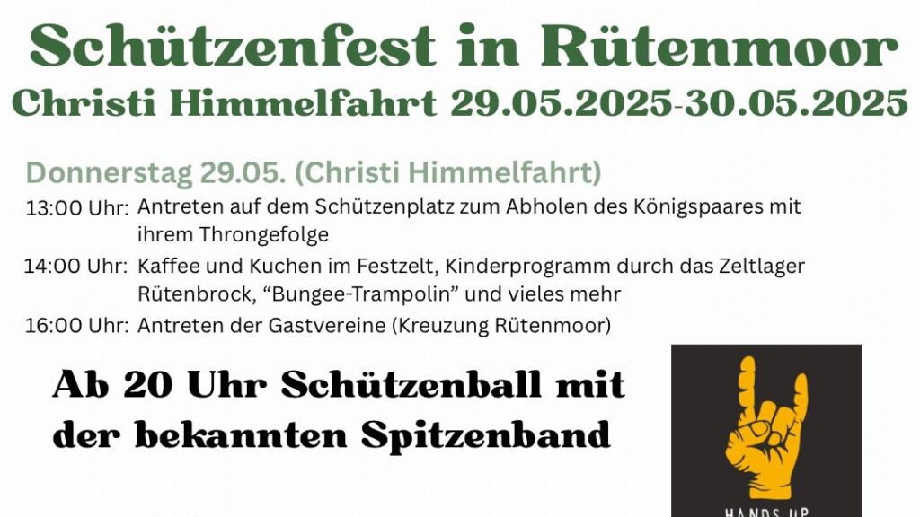 Heute geht’s los: Schützenfest in Rütenmoor startet zum 75. Jubiläum