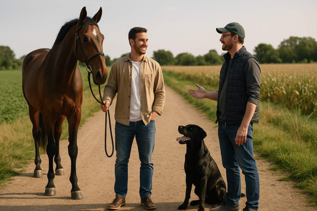 Wenn Hund auf Pferd trifft – Gerechtigkeitsdebatte auf Feldwegen und in Foren
