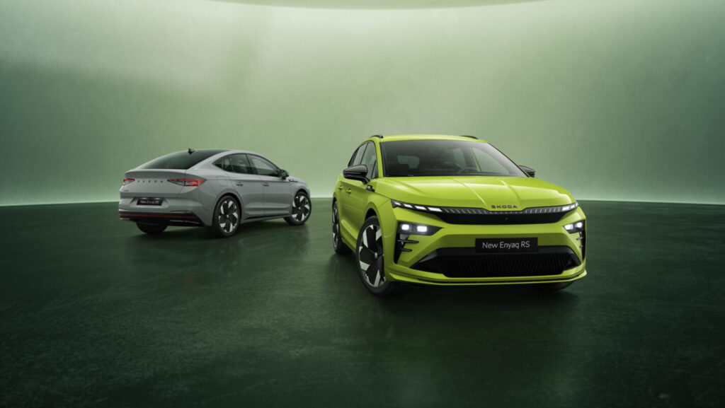 Kraftvoll, schnell, vollelektrisch – Škoda bringt neue Enyaq RS-Modelle auf die Straße