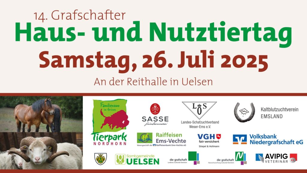 Tierisch was los in Uelsen – Grafschafter Haus- und Nutztiertag lockt mit großem Familienprogramm