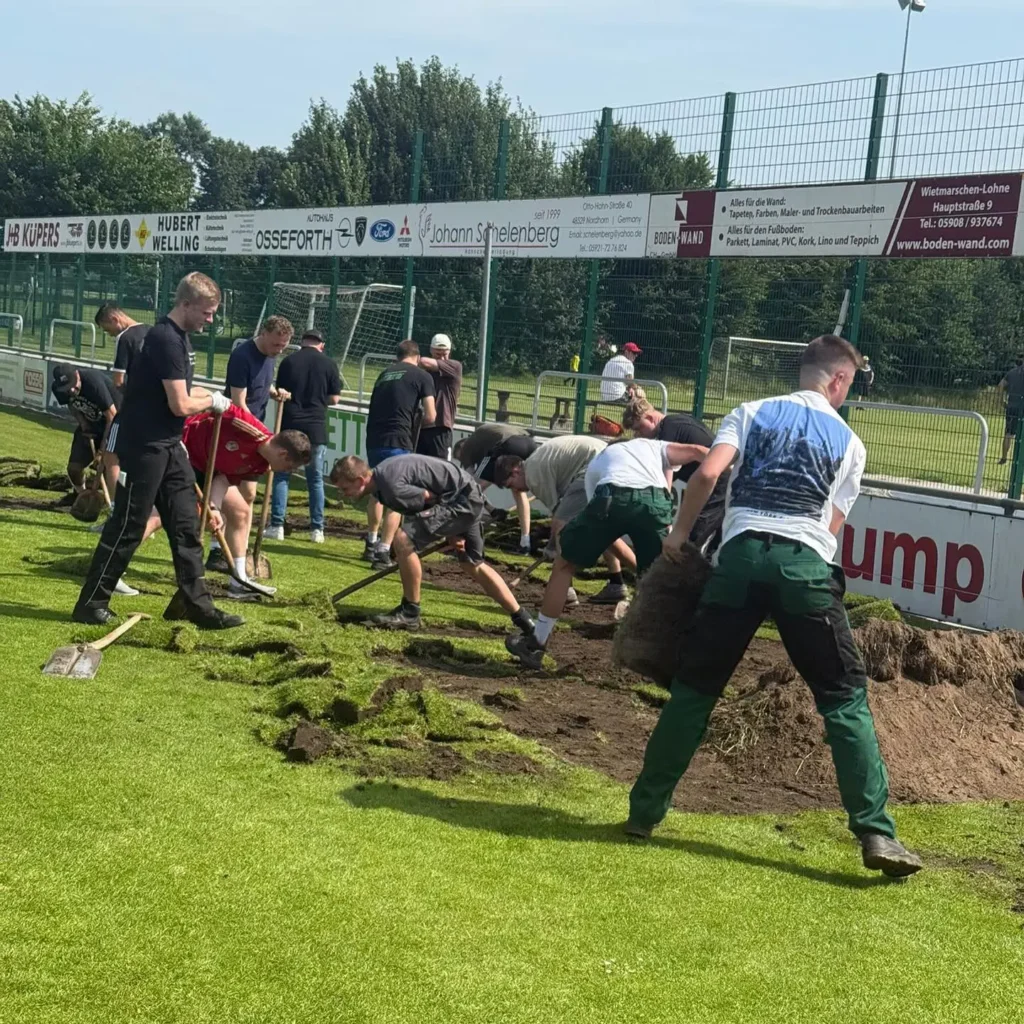 Lohne – Große Aufräumaktion beim SV Union Lohne begeistert mit starkem Teamgeist