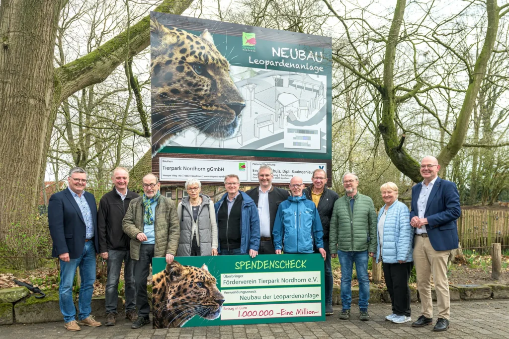 Nordhorn: Förderverein des Tierparks Nordhorn spendet 1 Million Euro für neue Leopardenanlage