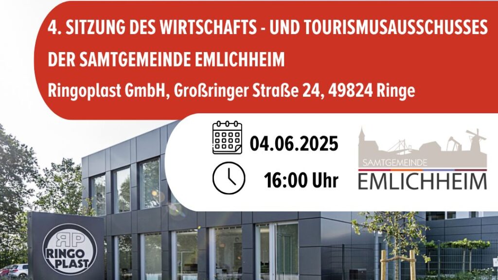 Emlichheim – Wasserstoff, Pflegekräfte und Bahnverbindung: Wirtschafts- und Tourismusausschuss tagt mit zukunftsweisenden Themen