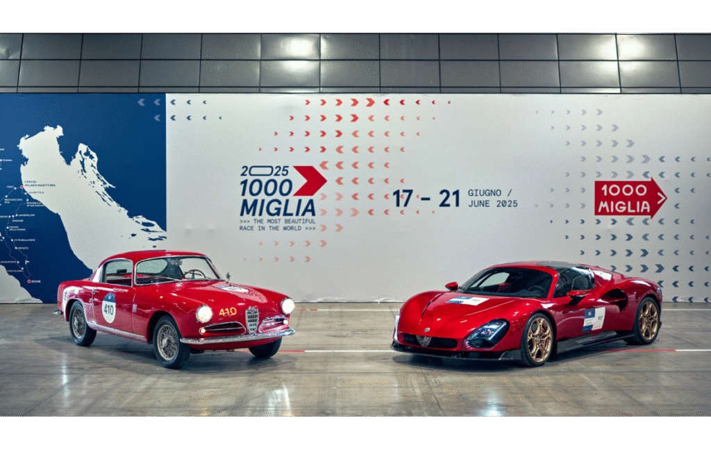 Alfa Romeo 1900 Super Sprint bei der Mille Miglia: Team Luna Rossa geht auf Zeitreise