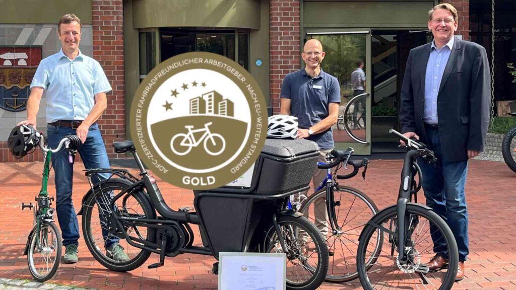 Landkreis Emsland erhält erneut das Siegel „Fahrradfreundlicher Arbeitgeber“ in Gold