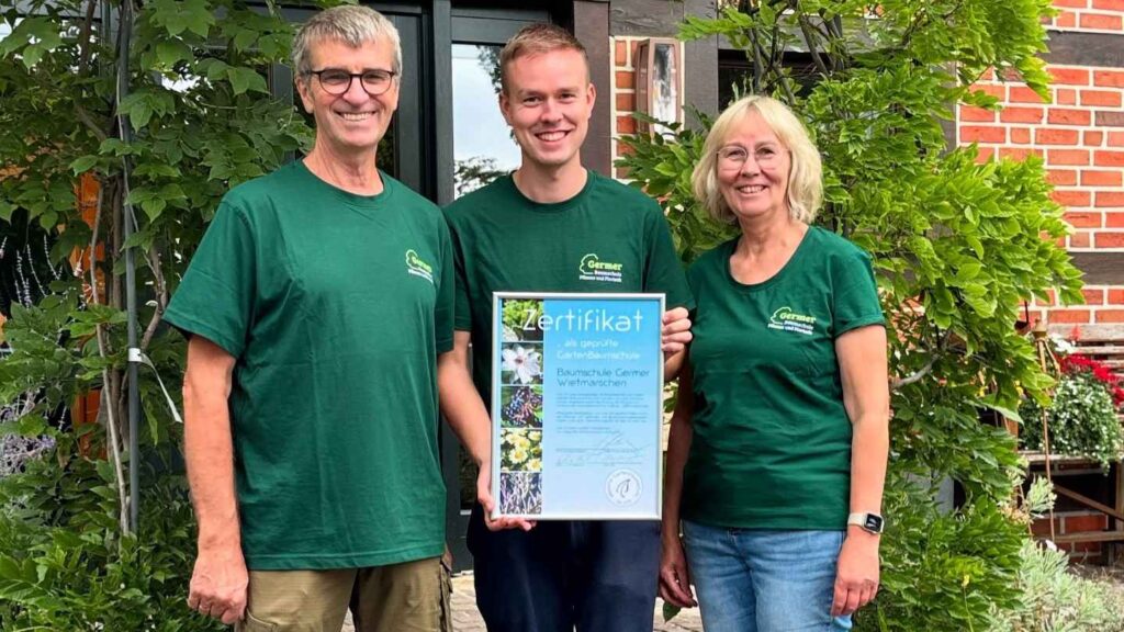 Wietmarschen: Baumschule Germer erhält Auszeichnung als zertifizierte GartenBaumschule