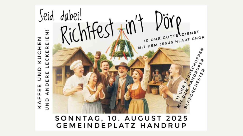 Handrup lädt zum traditionellen Gemeindefest mit Richtfest-Motto