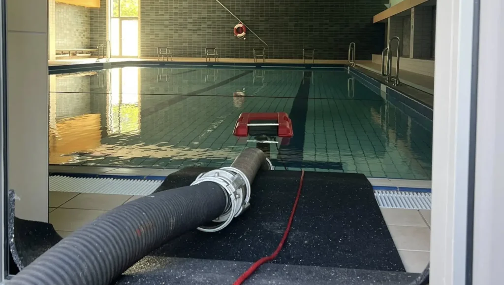 Thuine – Feuerwehr prüft Löschwasserreserve im Schwimmbad