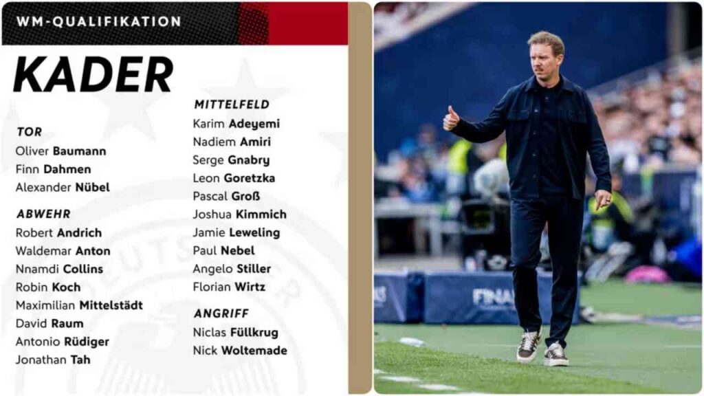 Drei Neue für die Nationalelf: Nagelsmann startet in WM-Qualifikation