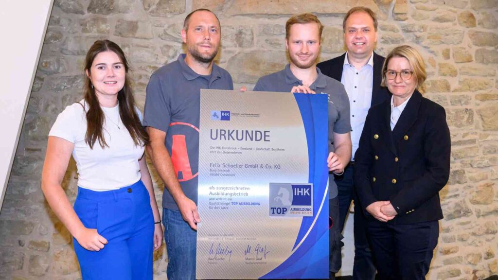 Felix Schoeller erneut als „Top Ausbildungsbetrieb“ ausgezeichnet
