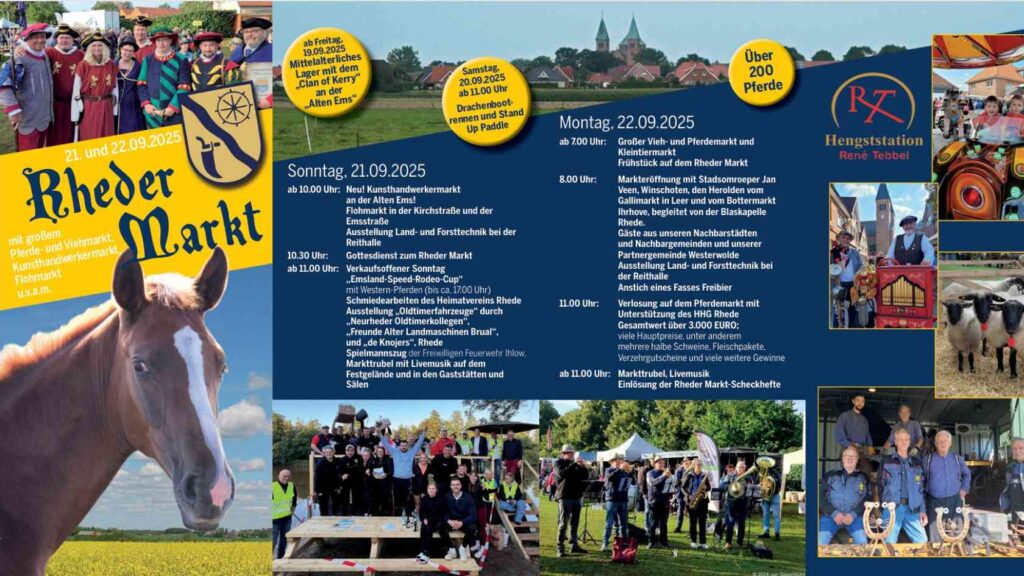 Rheder Markt 2025 mit neuem Kunsthandwerkermarkt und buntem Programm