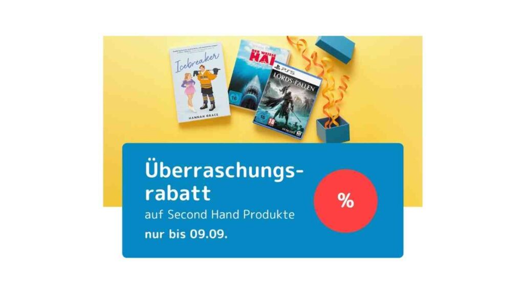 Überraschungsrabatte bei medimops: Bis zu 15 % auf Second Hand Bücher & Co.