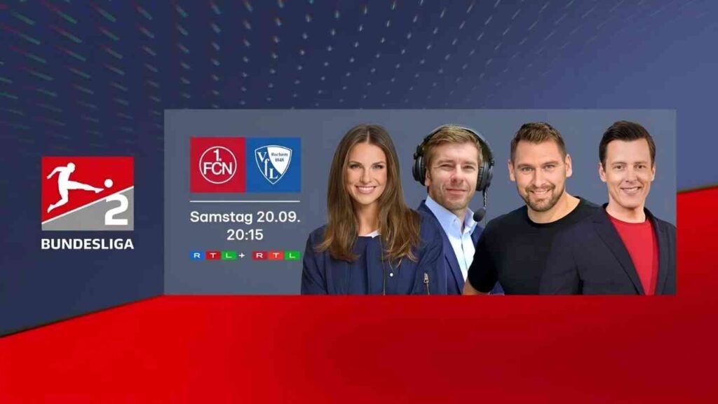 Bundesliga 2: Spieltag 1. FC Nürnberg gegen VfL Bochum am 20.09., 20:15 Uhr, mit Moderatoren auf RTL+.