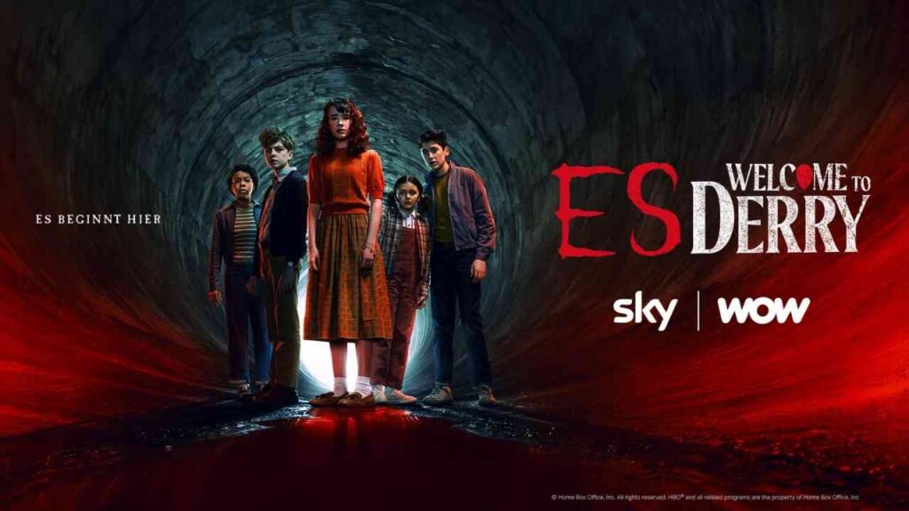 Key Art zur Serie „ES: Welcome to Derry“ mit Pennywise