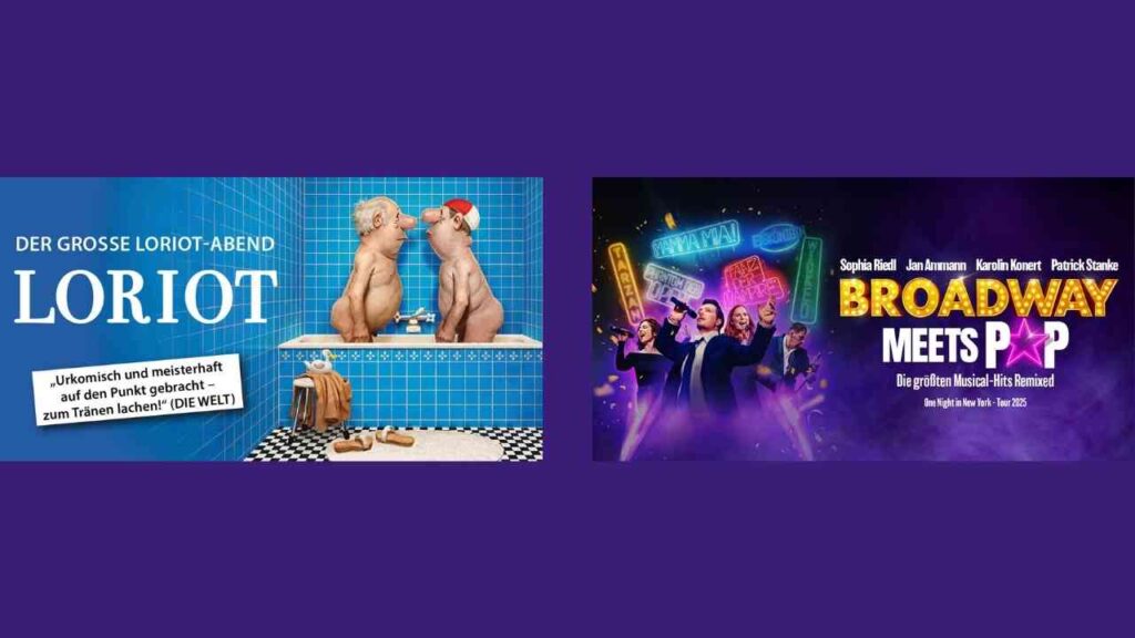 Zwei Hunde in einer blauen gefliesten Umgebung mit einem humorvollen Element, das zum Lachen anregt.