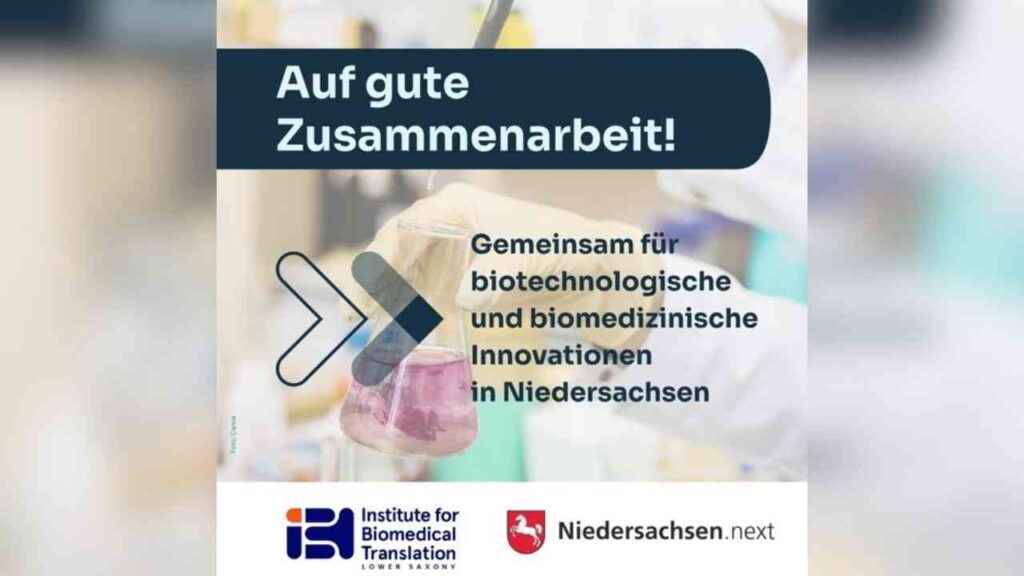 Biotechnologische Zusammenarbeit in Niedersachsen für Innovationen, unterstützt vom Institut für Biomedizinische Übersetzung.