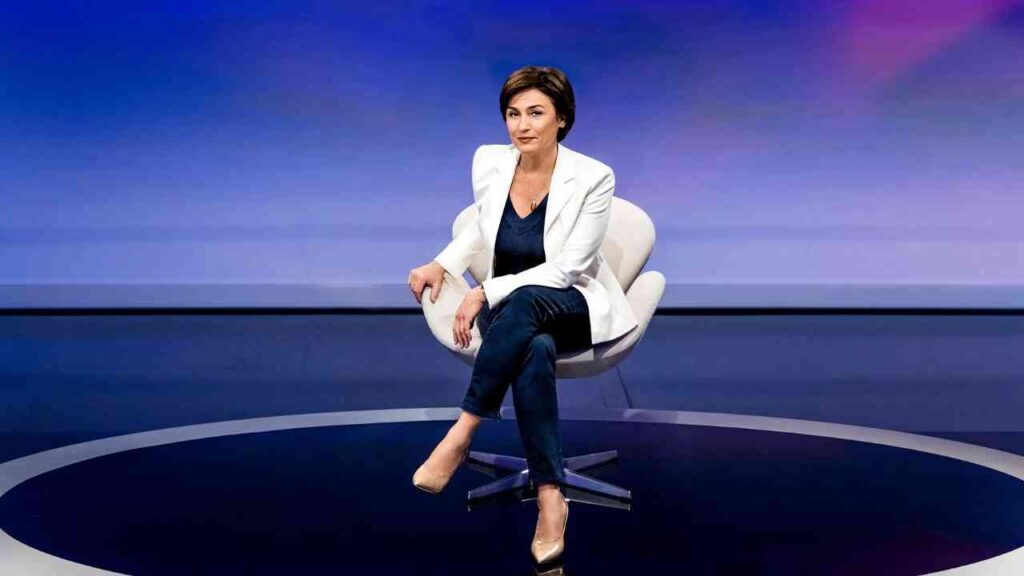 Sandra Maischberger im ARD-Studio