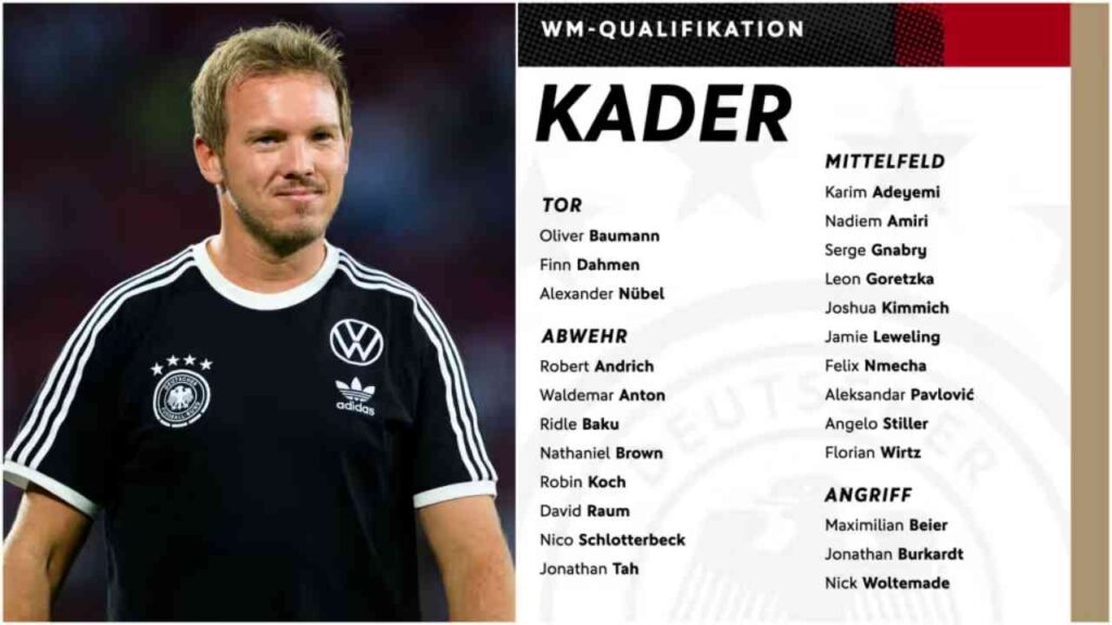 WM-Qualifikation: Nathaniel Brown erstmals im DFB-Kader – fünf Rückkehrer dabei