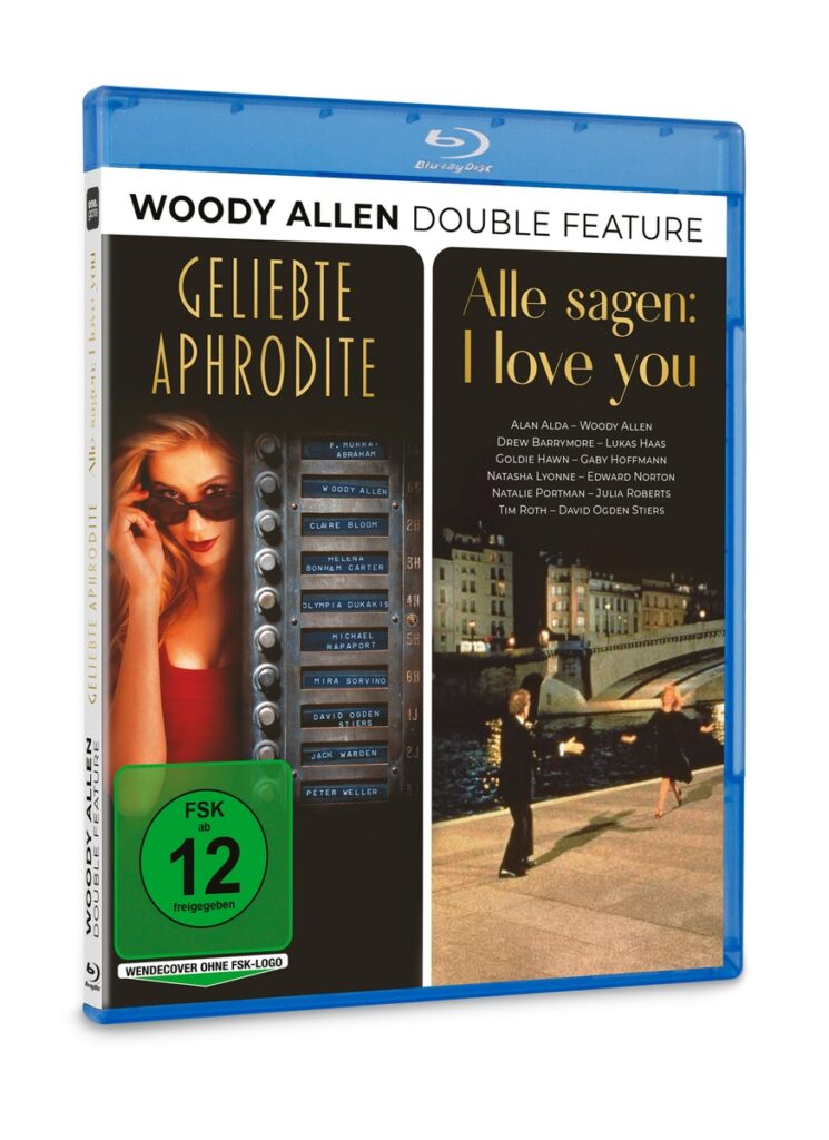Blu-ray-Box mit Woody Allen Double Feature: 'Geliebte Aphrodite' und 'Alle sagen: I love you'.