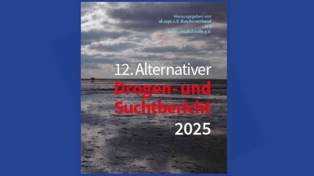 Cover des 12. Alternativen Drogen- und Suchtberichts 2025 mit Titel und Herausgeberinformationen.
