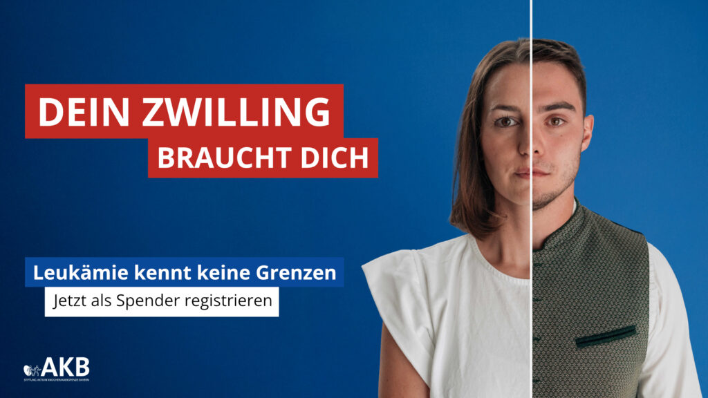 Dein Zwilling braucht dich: Emotionale AKB Kampagne gegen Leukämie zeigt Spender Empfänger Geschichten und ruft zur Registrierung als Stammzellspender auf