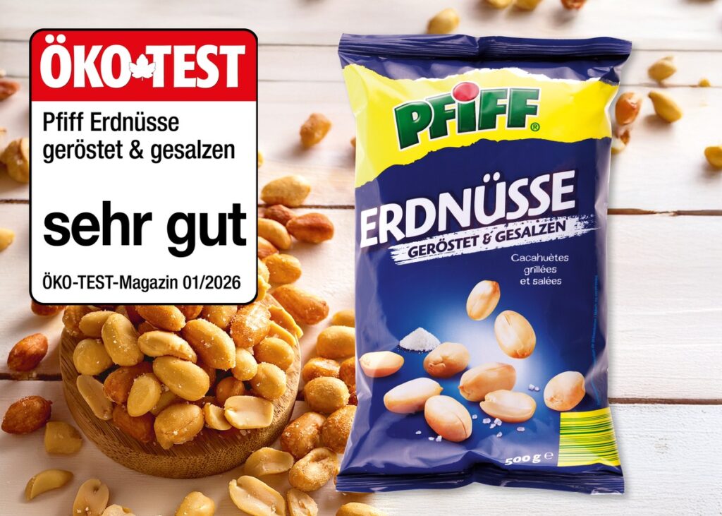 Perfekt für die Silvester Party: Gesalzene Erdnüsse der NORMA Eigenmarke PFIFF von ÖKO TEST mit "sehr gut" bewertet / Bestes Preis Leistungs Verhältnis zum Jahreswechsel 2025/2026