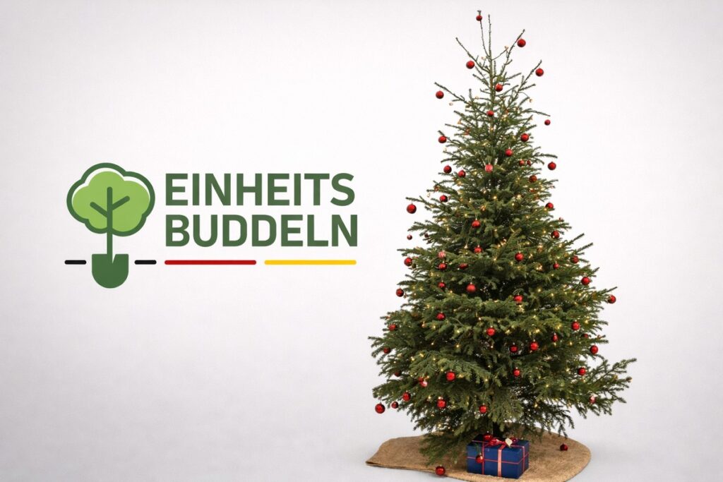 Weihnachtsbaum kompensieren Einheitsbuddeln ruft zum Ausgleichen auf