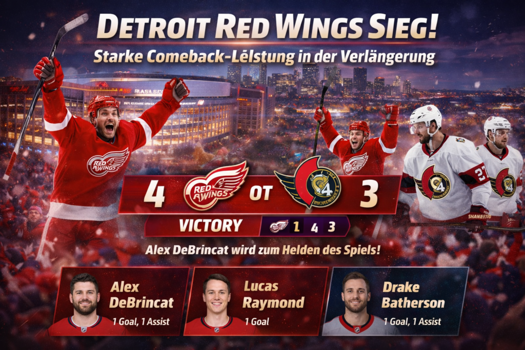 Detroit Red Wings gewinnen gegen Ottawa Senators