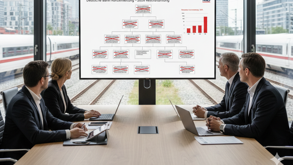 Deutsche Bahn streicht jede dritte Konzernleitungsstelle