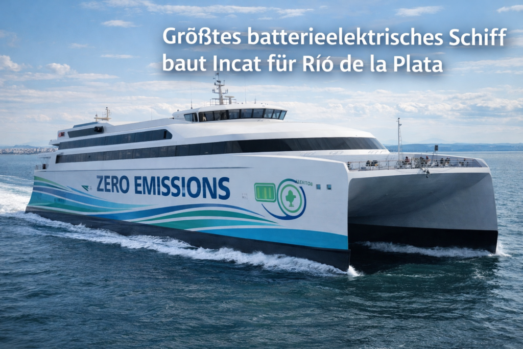Größtes batterieelektrisches Schiff baut Incat für Río de la Plata