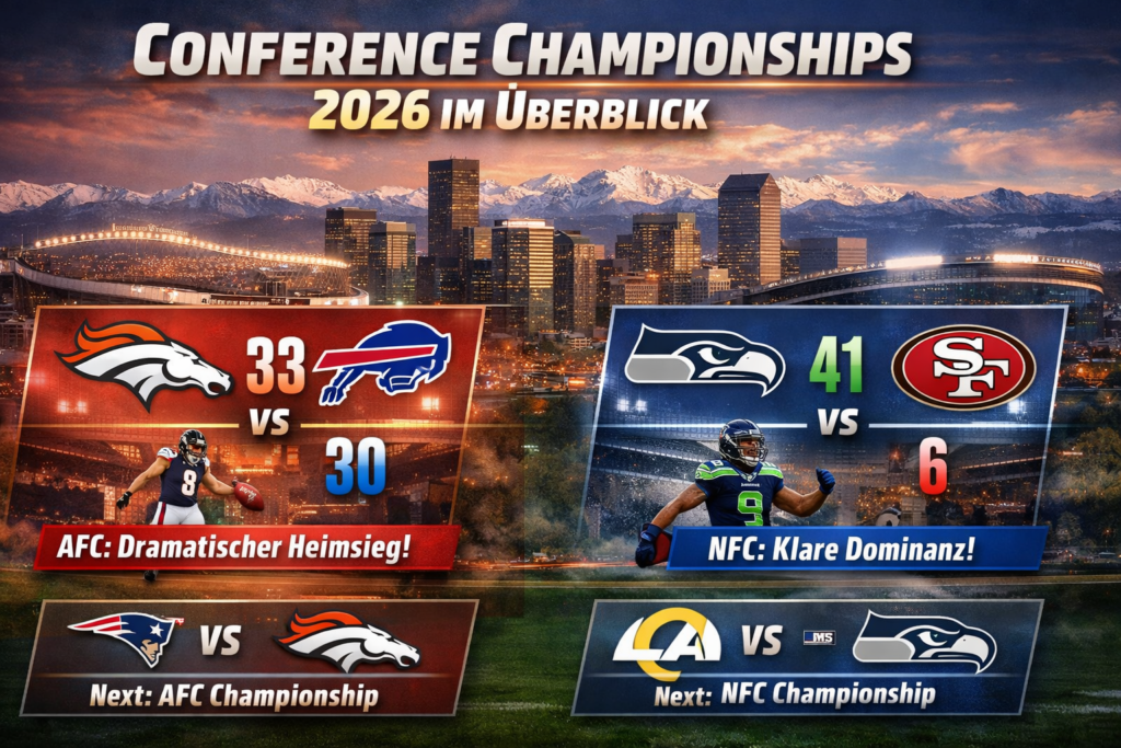 NFL Conference Championships nach Divisional Round 2026 stehen fest