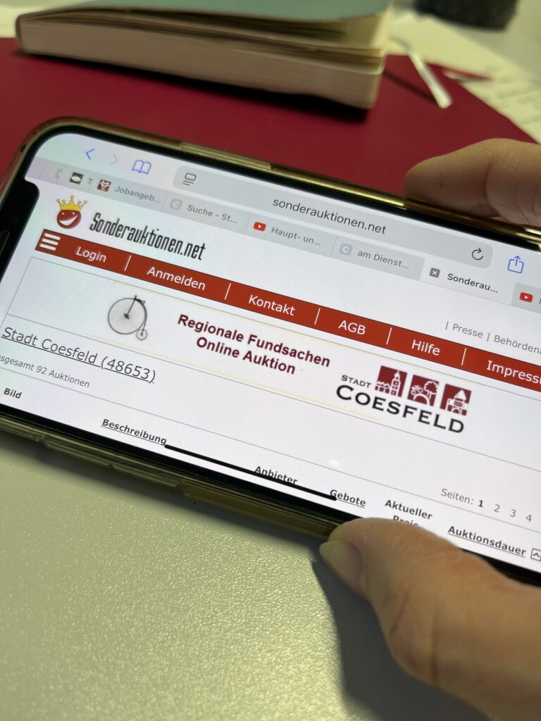 Sonderauktion Fundsachen (c) Stadt Coesfeld