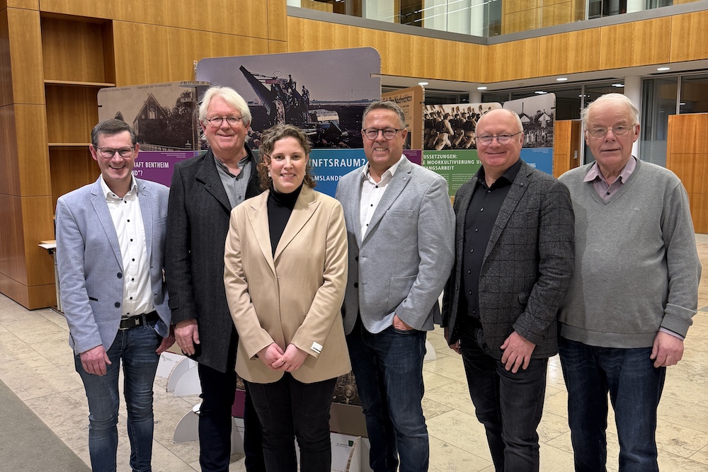 Wanderausstellung Emslandplan Uelsen Volksbank Niedergrafschaft
