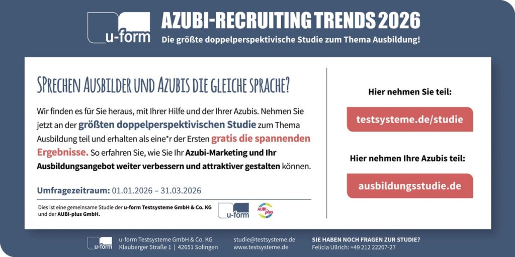 Impulse für die Zukunft der dualen Ausbildung / Azubi Recruiting Trends: Deutschlands größte doppelperspektivische Studie zur dualen Ausbildung startet