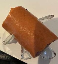 Aufgefundene Wurststückchen