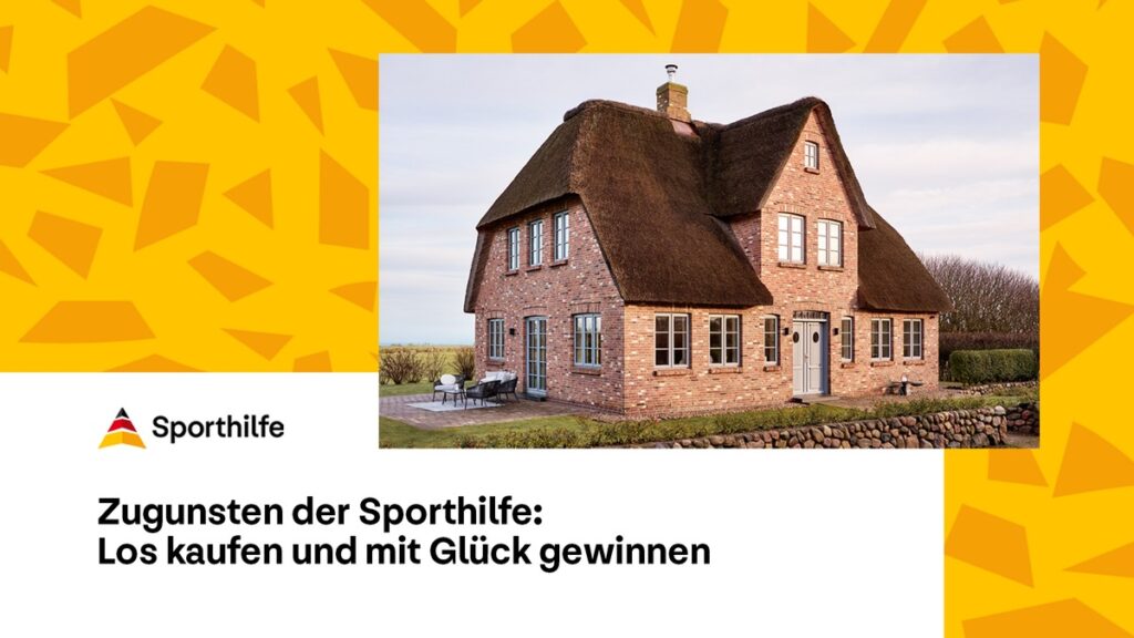 Traumhaus auf Föhr gewinnen und Athletinnen und Athleten unterstützen: Traumhausverlosung wird Partner der Sporthilfe