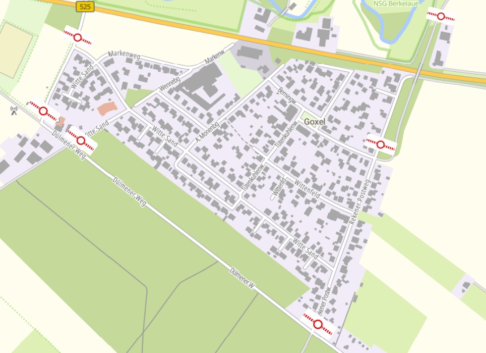 Darstellung Sperrungen Goxel Karneval (c) tim online.de