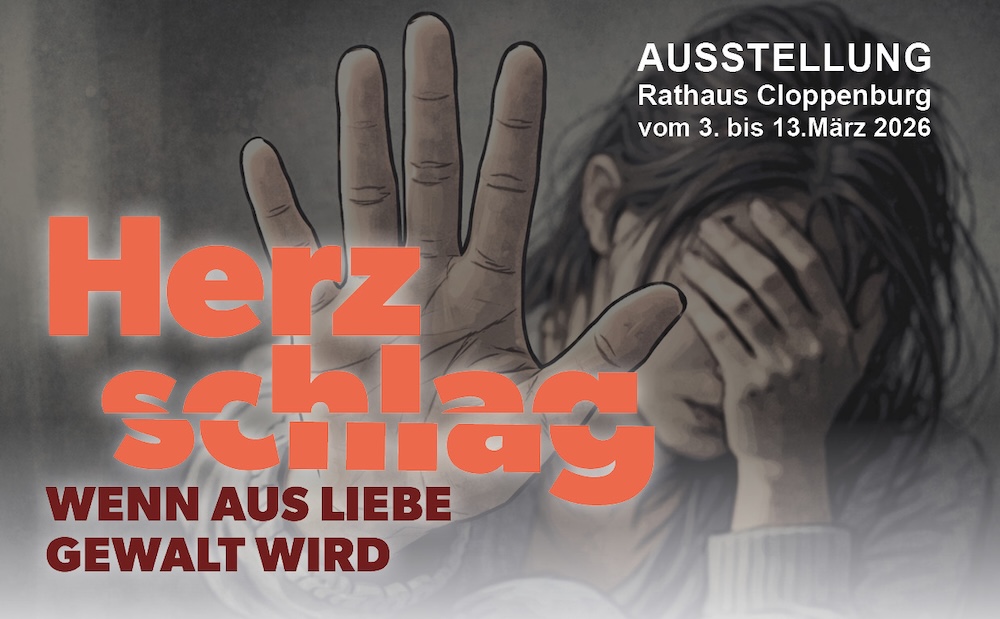 Infografik Ausstellung Herzschlag mit KI Zeichnung