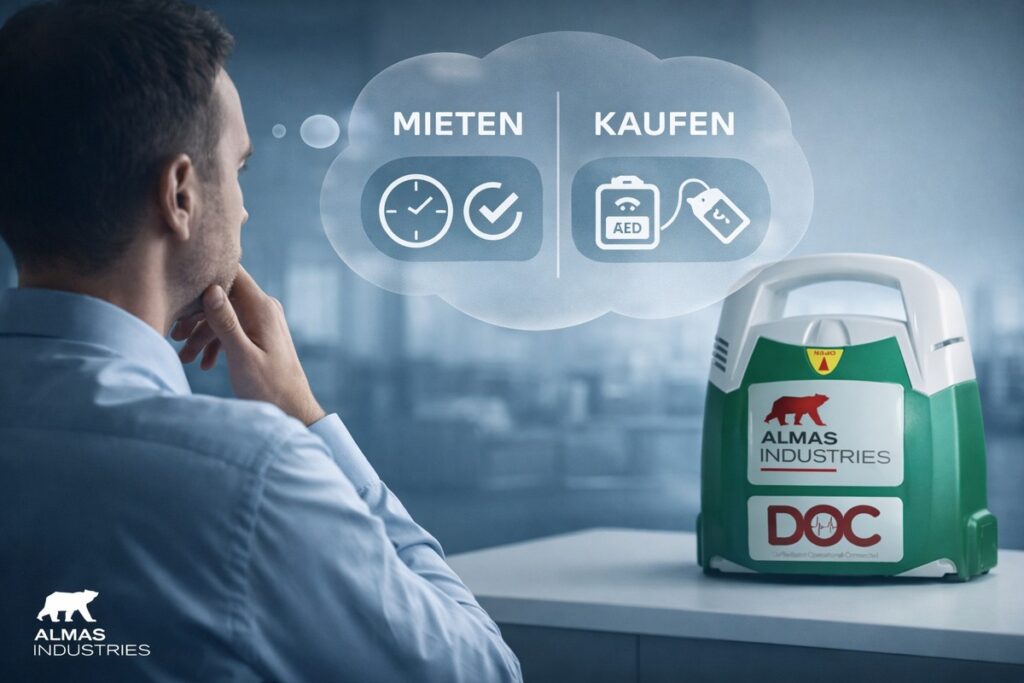 Almas Industries Ratgeber: Defibrillator für Unternehmen diese 5 Fragen sollten Entscheider vor dem Kauf klären