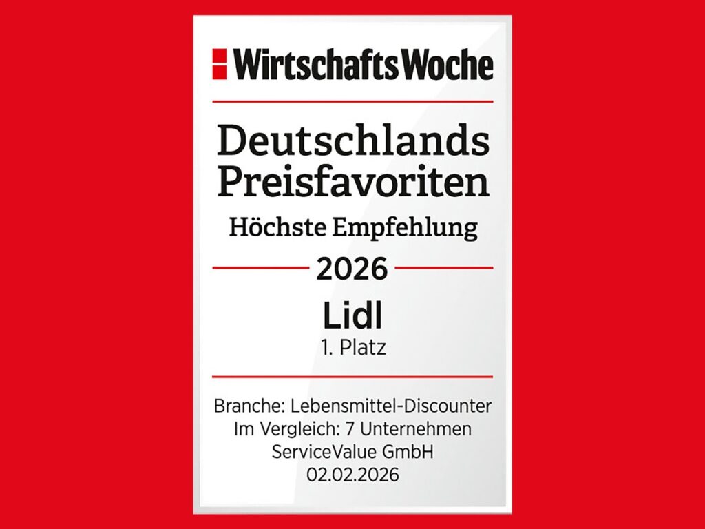 Lidl baut Spitzenposition als "Deutschlands Preisfavorit" weiter aus